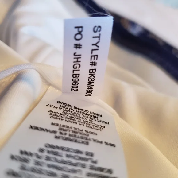 NWOT J Howard Sleevless White Dress with Blue Lace Overlay Sz16 - Picture 7 of 17